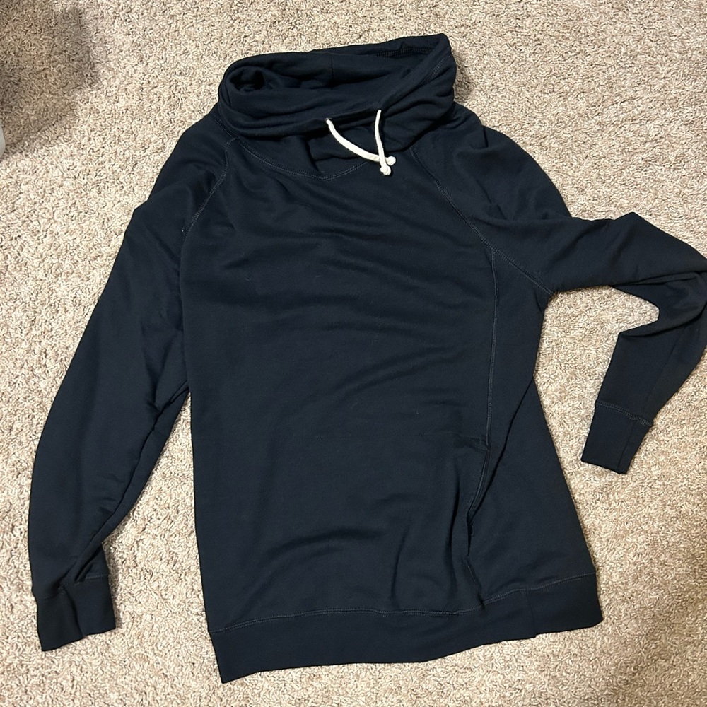 Black, cowl neck women’s Champion sweatshirt, XL